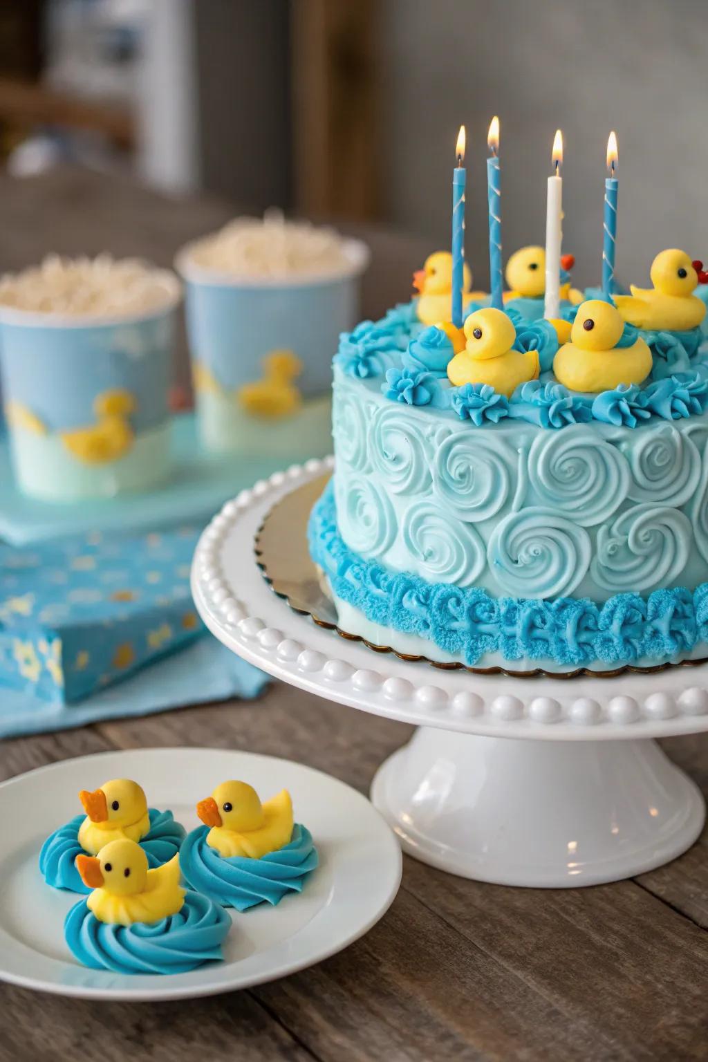 A wonderful swimmer-themed birthday confection.