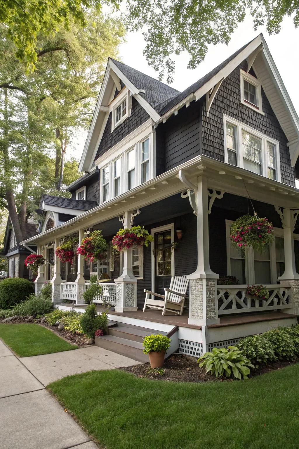 A cozy craftsman-style home featuring elaborate woodwork and an inviting porch.