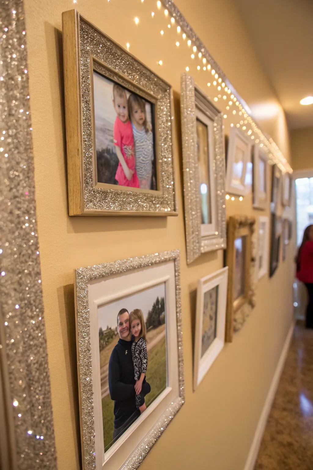 Photo displays with a touch of shimmer.