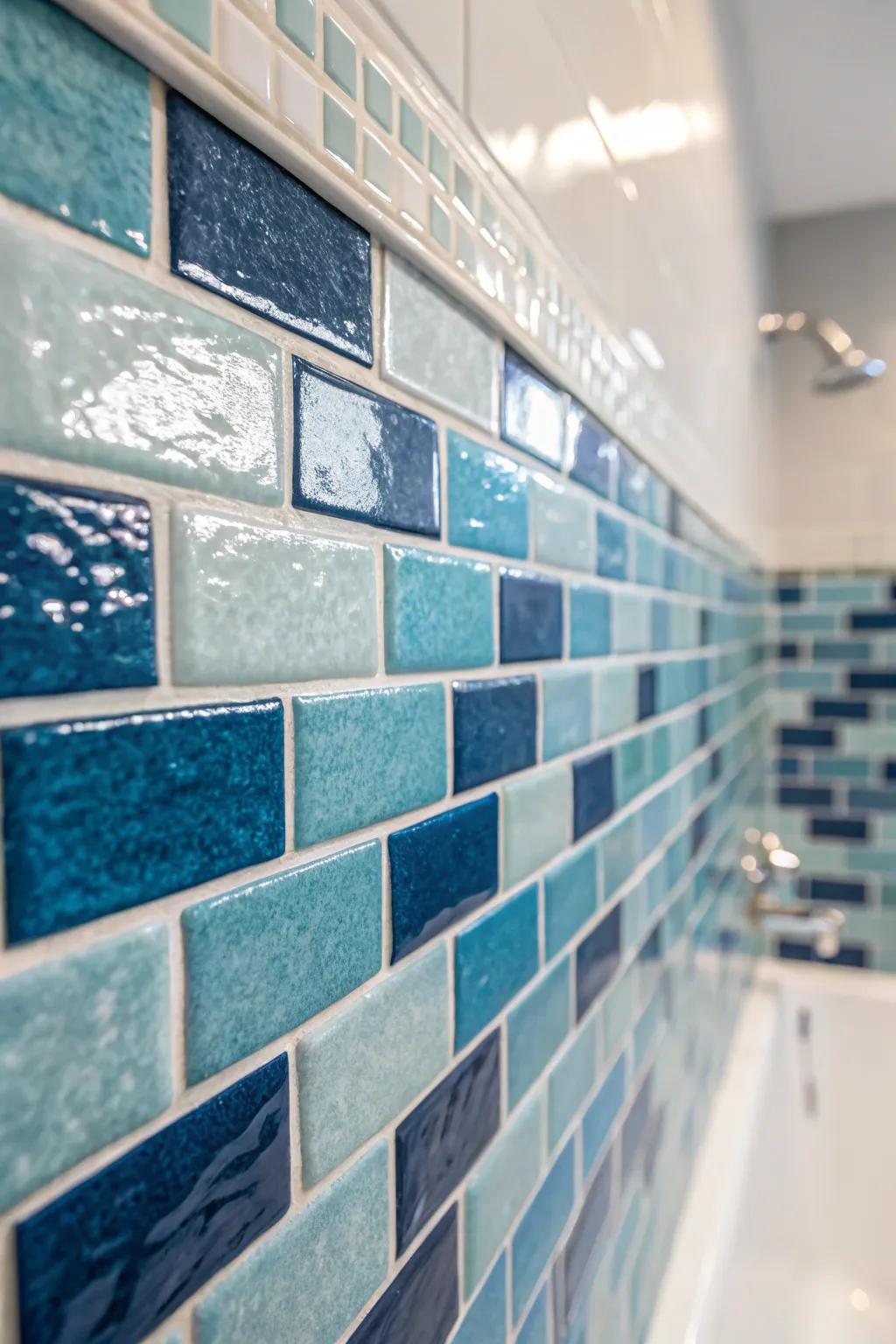Textured tiling amplifies dimension and interest within your washroom layout.