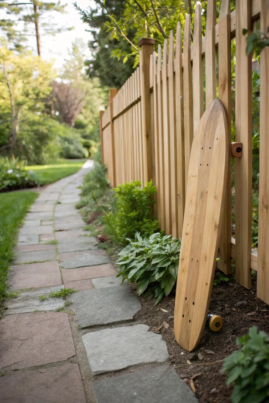 A wooden baseboard gives a tidy, consistent aesthetic.