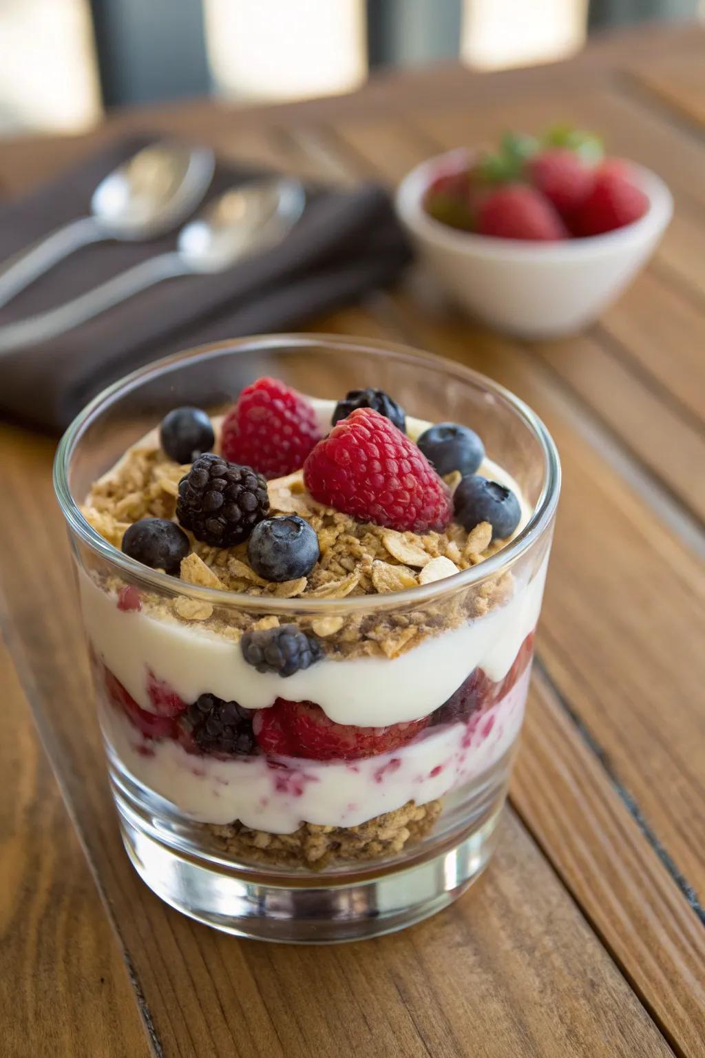 Berry yogurt parfaits that add a splash of color to any brunch.