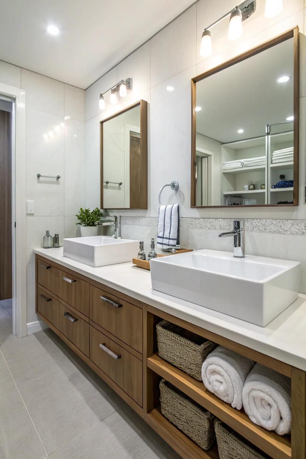 Budget-friendly contemporary fixtures can change your bathroom's appearance.