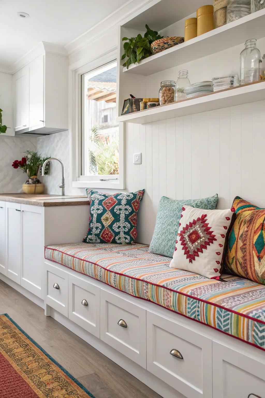 Where relaxation meets style with inviting upholstered seating.