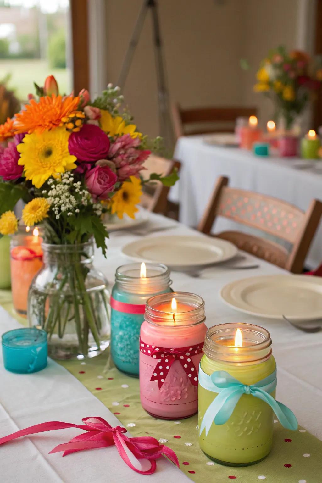 Vibrant preserving containers that light up your setting.
