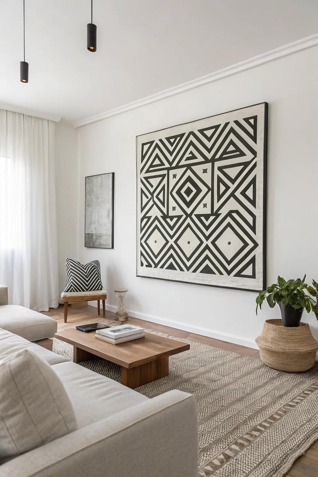 Geometric designs bring a modern, simple vibe.