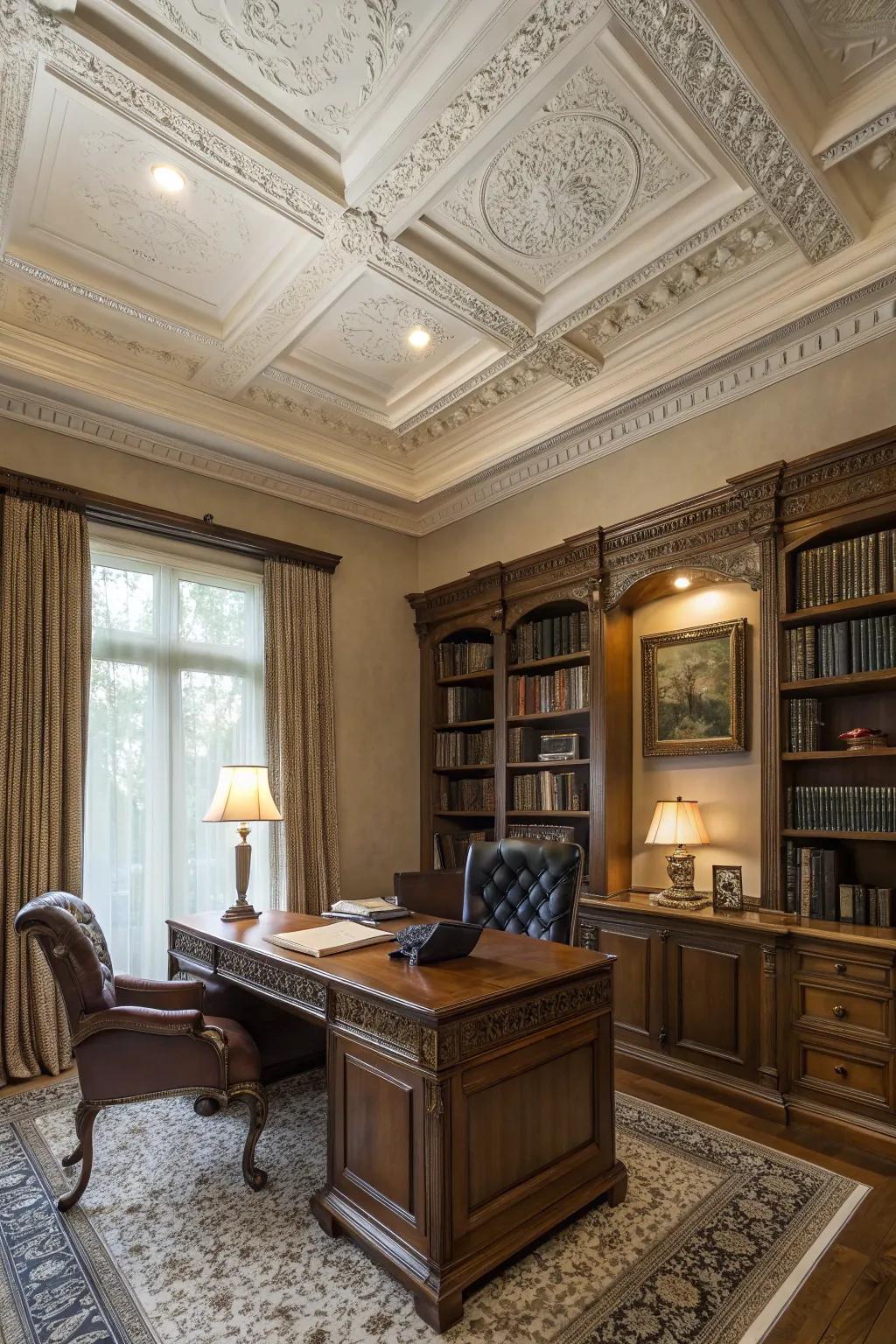 Mouldings introduce timeless style and elaborate detail to any ceiling.