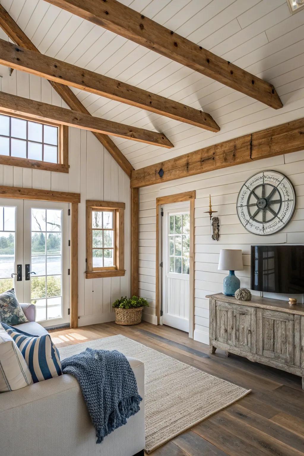 Country-style details ground the seaside country aesthetic with charm and history.