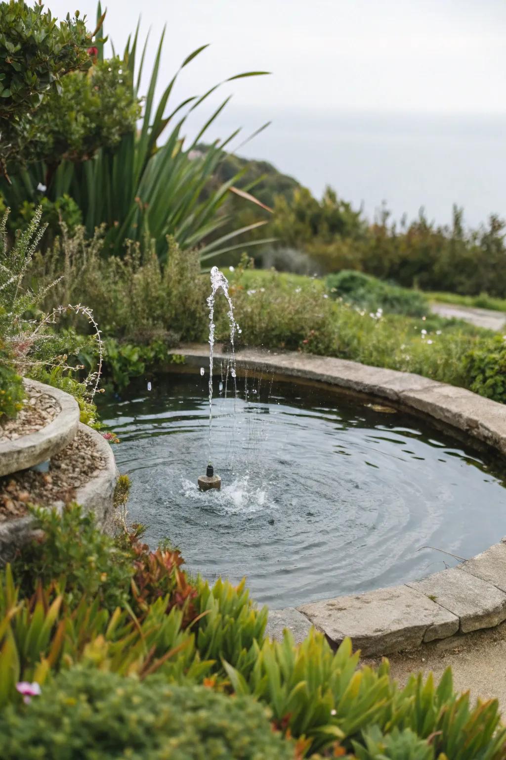 A water component injects peace and the ocean's hum to your garden.