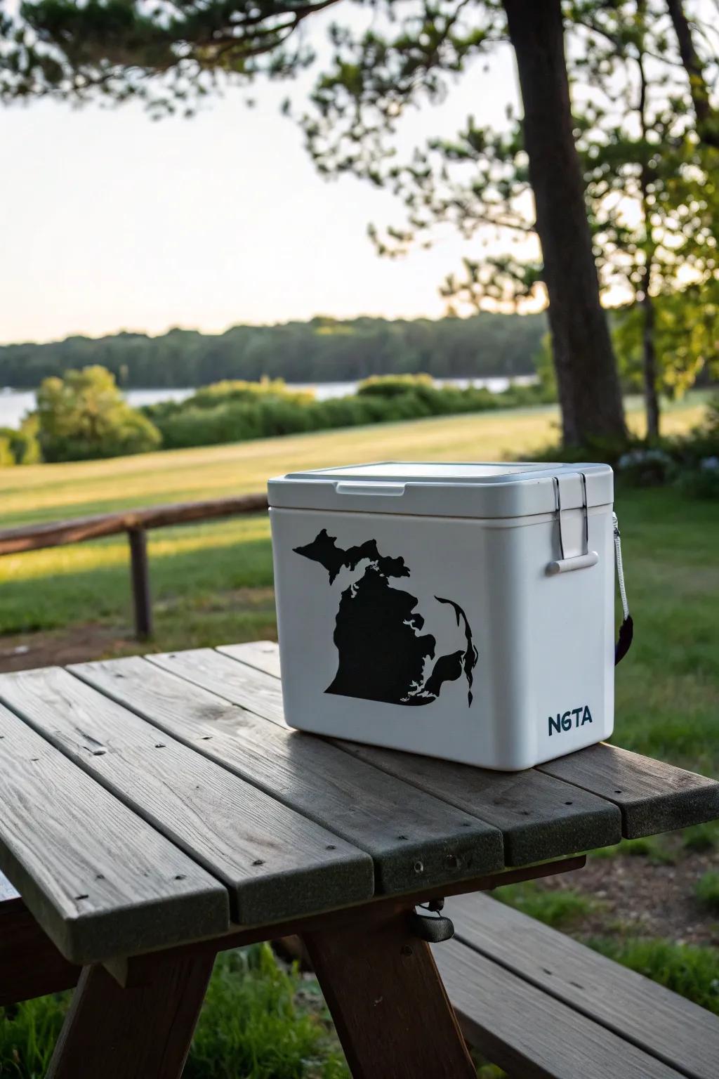 A state pride cooler with a Oregon shape.
