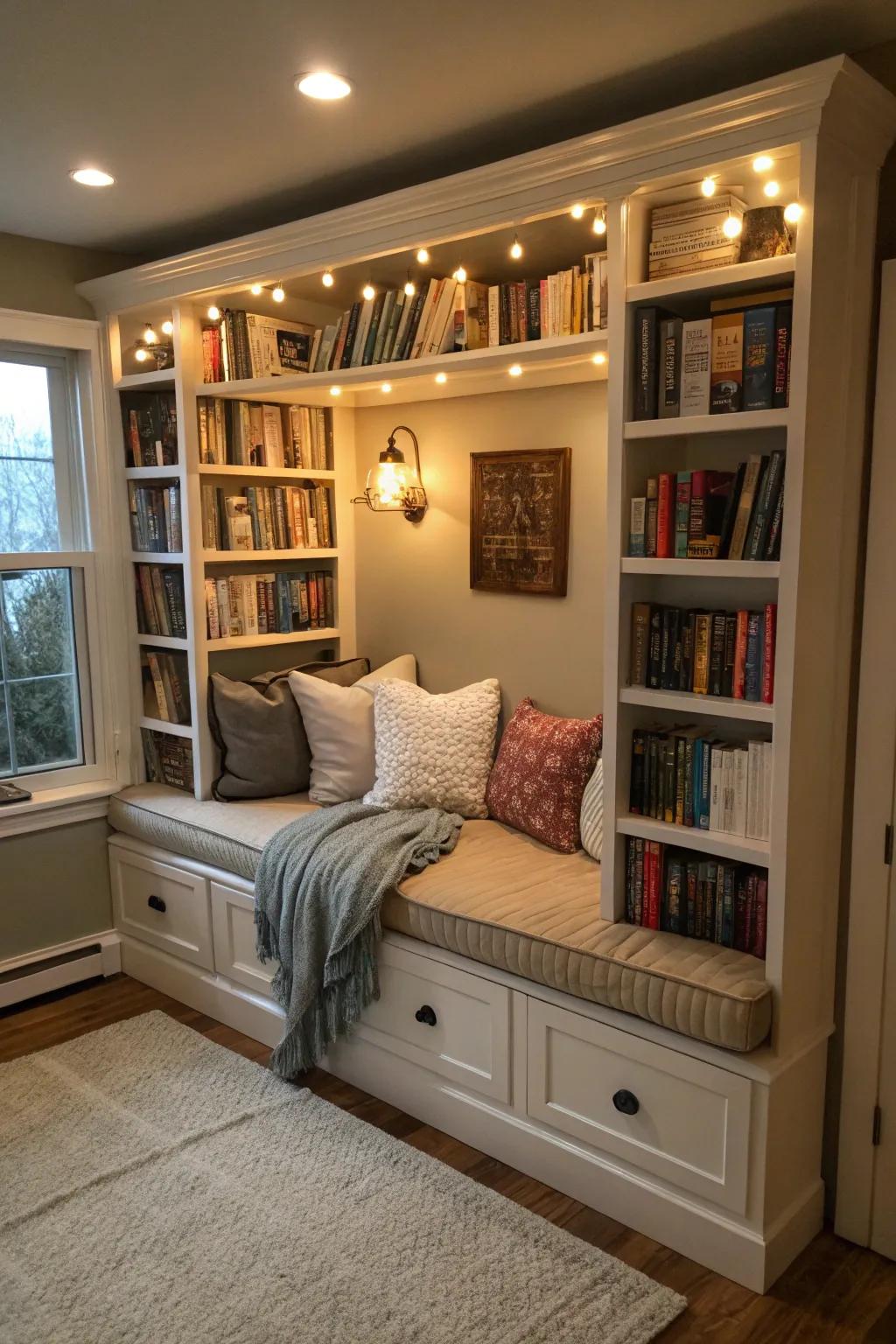 Versatile shelving units boost both space and functionality.