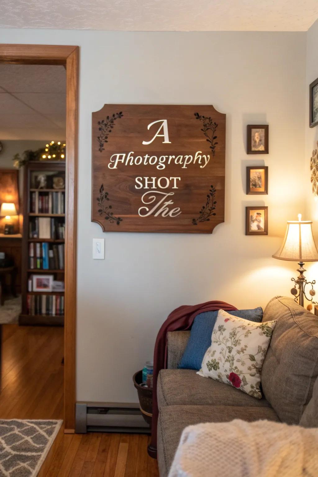 Inscribed tablets introduce a personalized nuance to home decor.