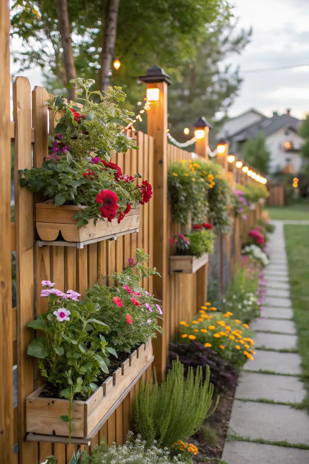 An upright flora fence elevates nature to new heights.