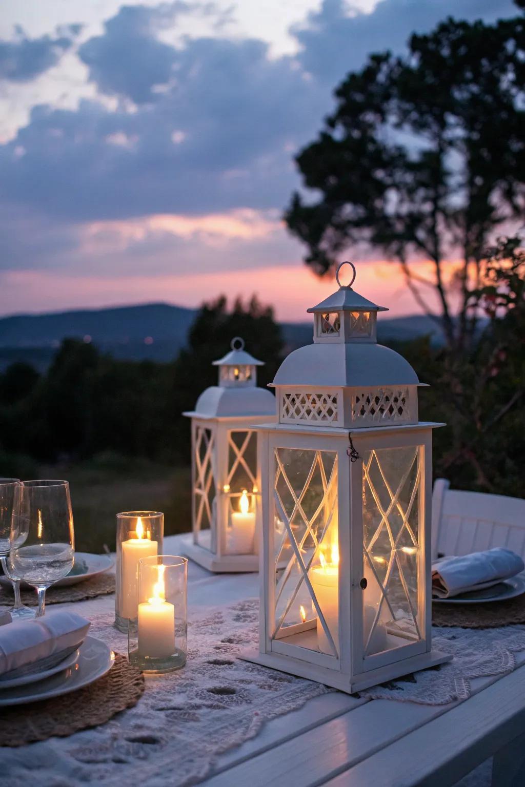 Create an inviting glow with refined ivory lamps.