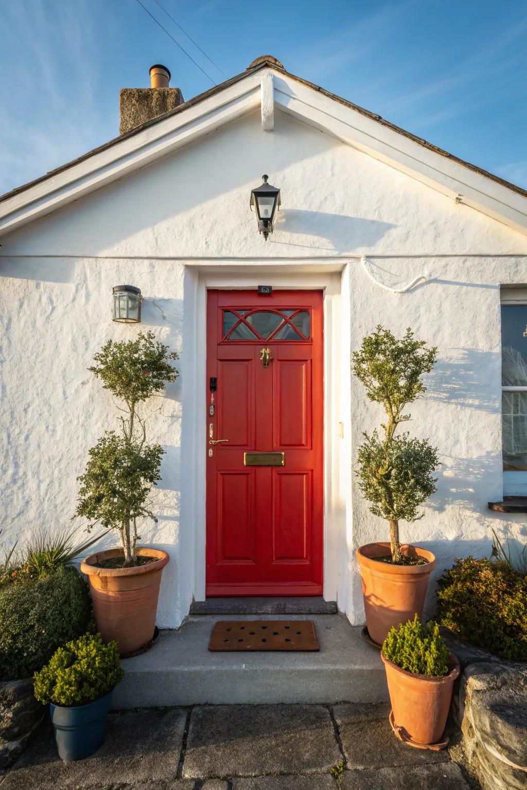 Make a striking statement with a front door that bursts with hue.