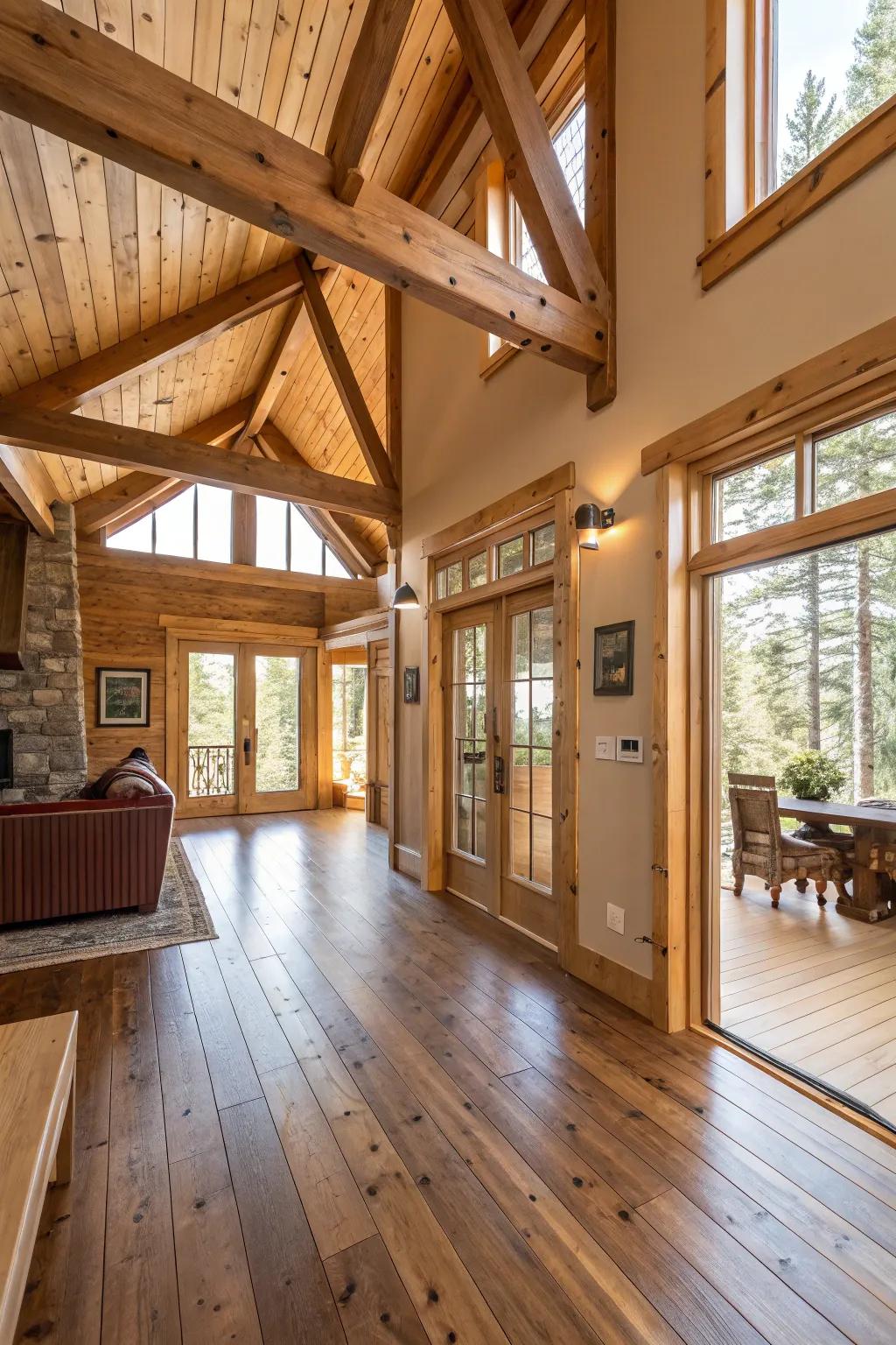 Timber features enrich your dwelling space with warmth and texture.