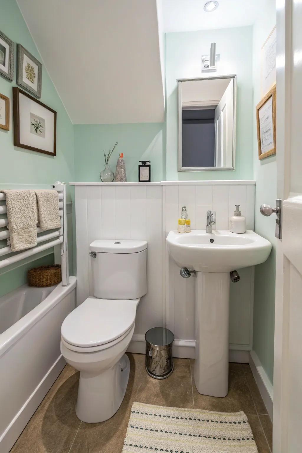 Maximize space with compact fixtures.