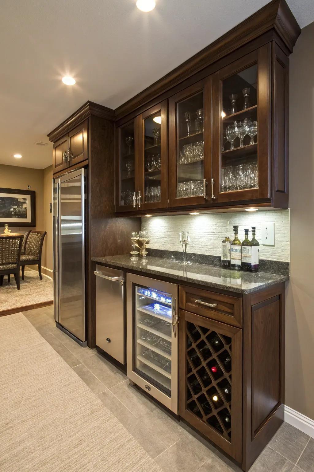 Compact refrigeration ensures your drinks stay perfectly chilled.