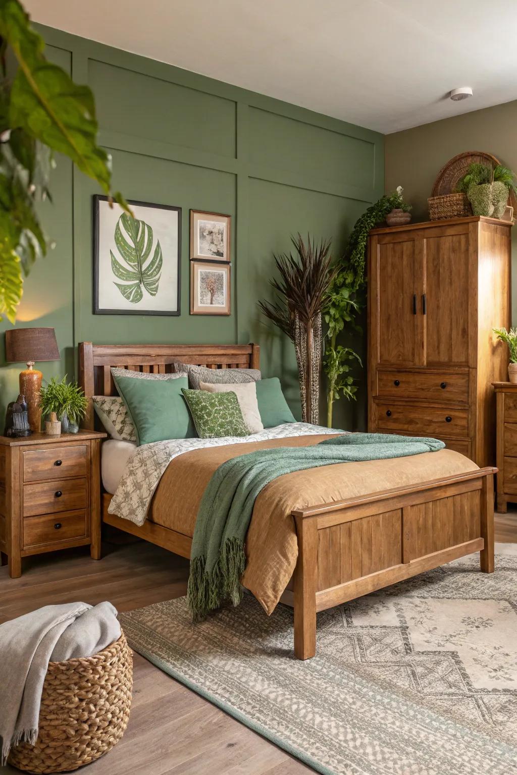 Boudoir showcasing a serene soil-inspired color palette.