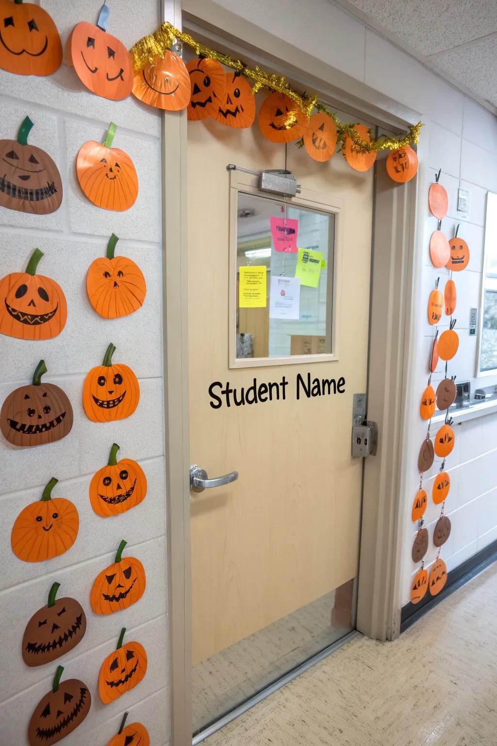 A gourd exhibit door is customized for each learner.