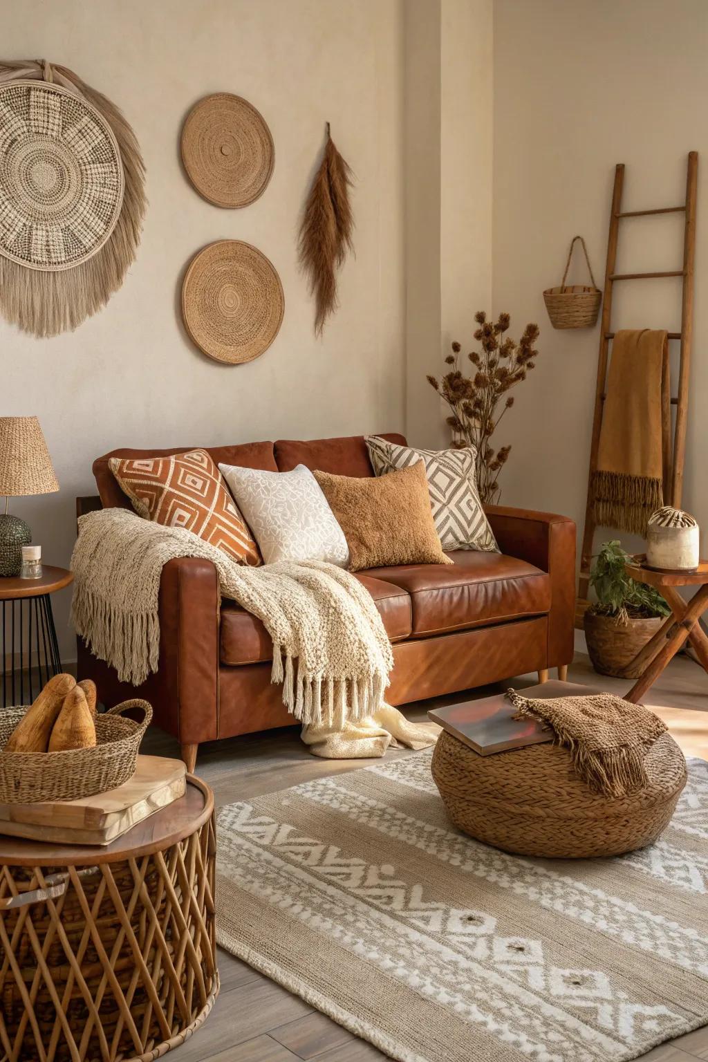 Natural pigments deliver a heated and alluring atmosphere.