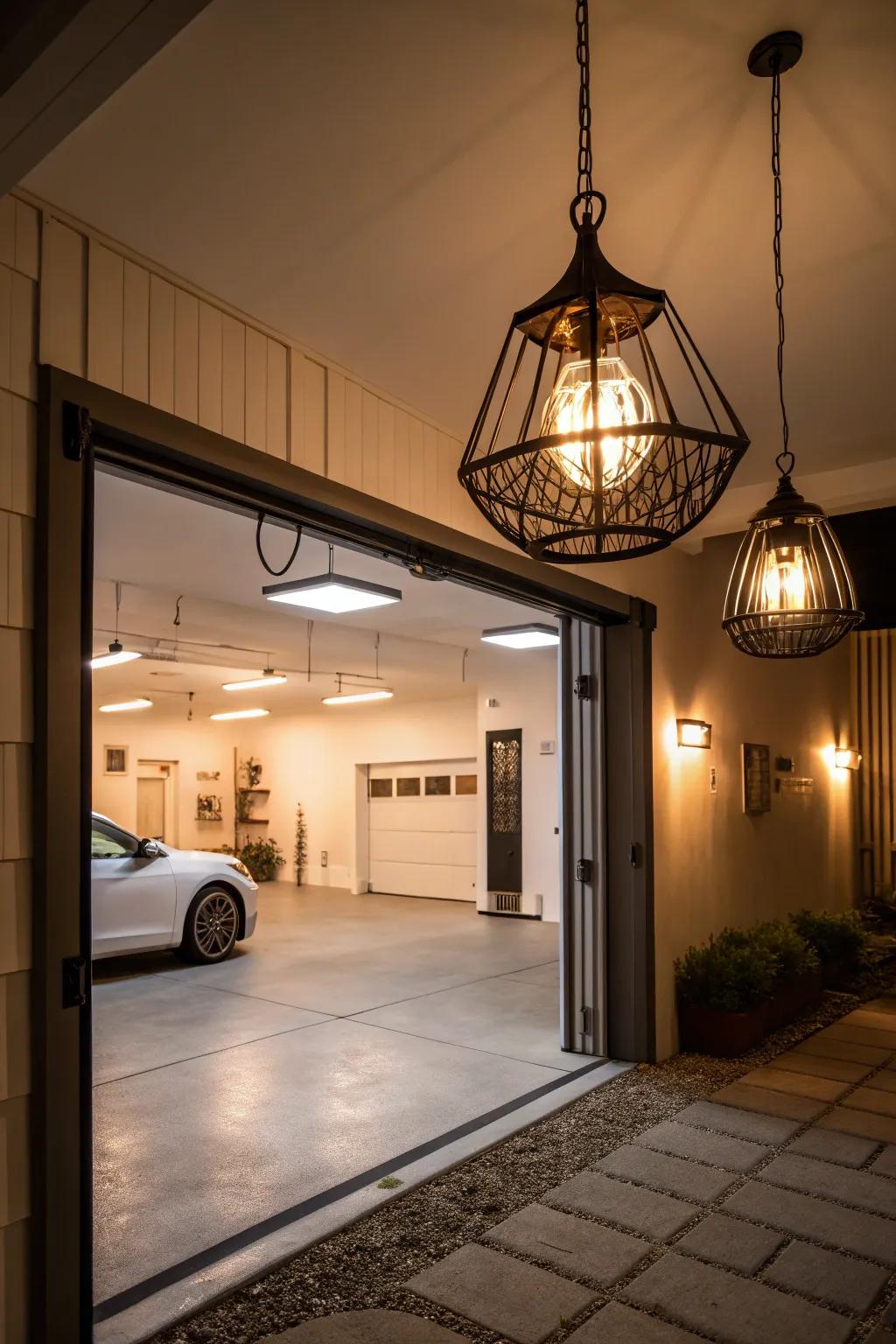 Lighting can change your doorway into an attractive space.