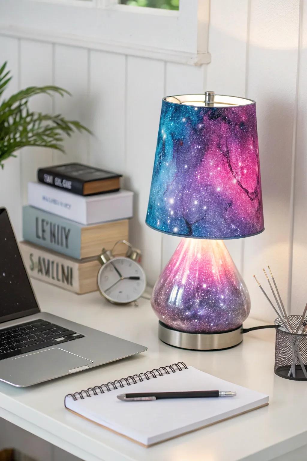 A piece of the universe lighting up your space.