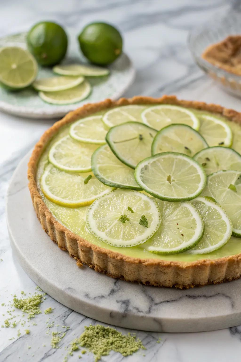 Thin citrus fruit pieces stylishly arranged for a fresh look.