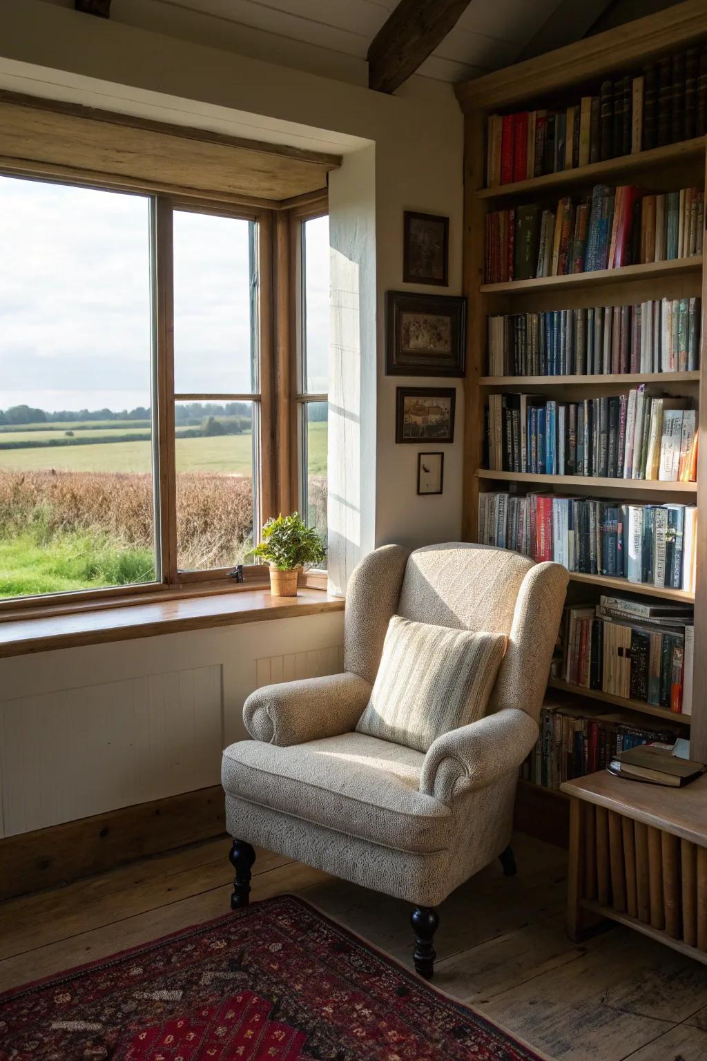 A snug getaway perfectly suited for breaks and fresh thoughts.