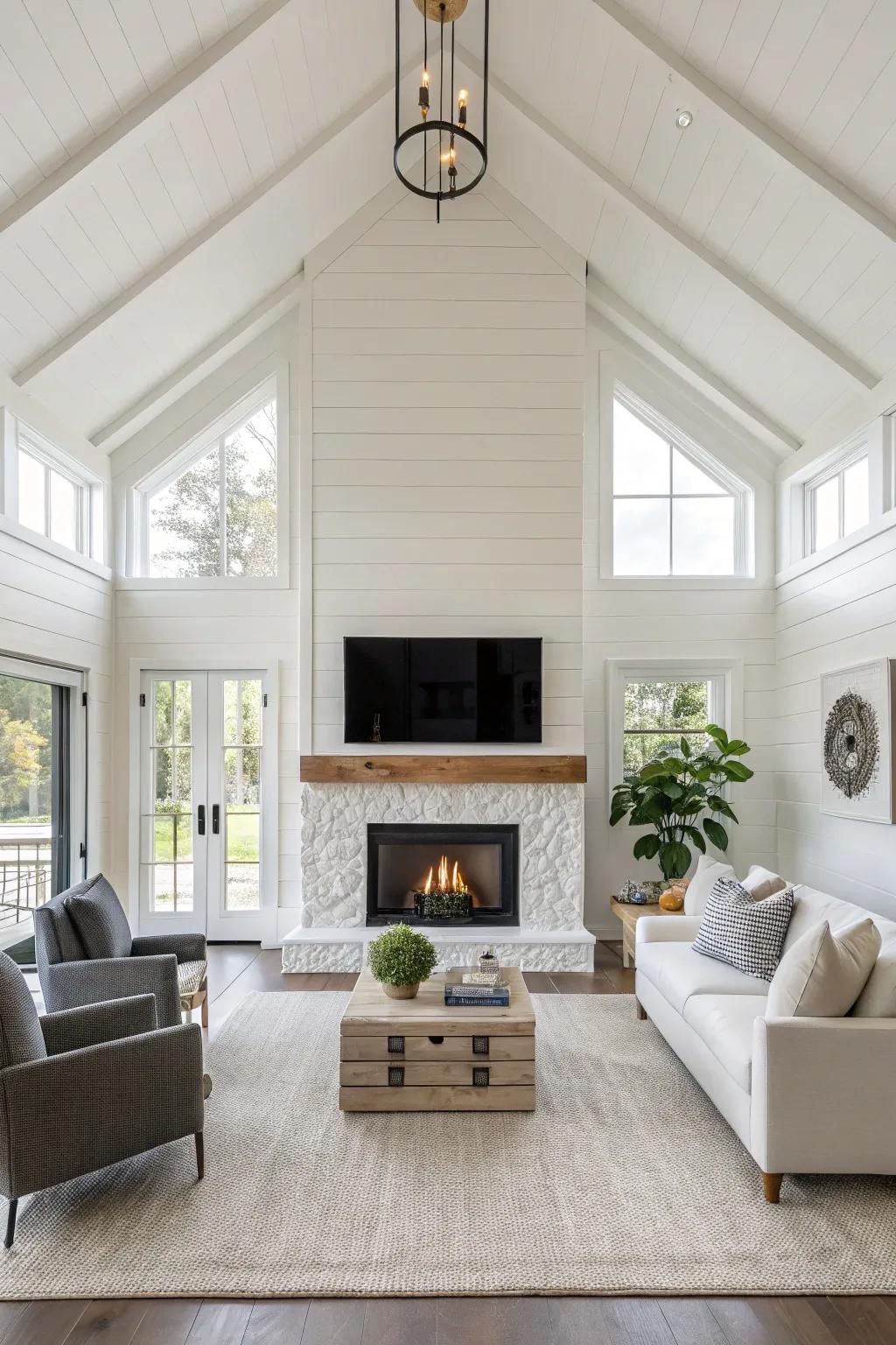 Upright planking crafts the mirage of elevation, ideal for cozy spaces.
