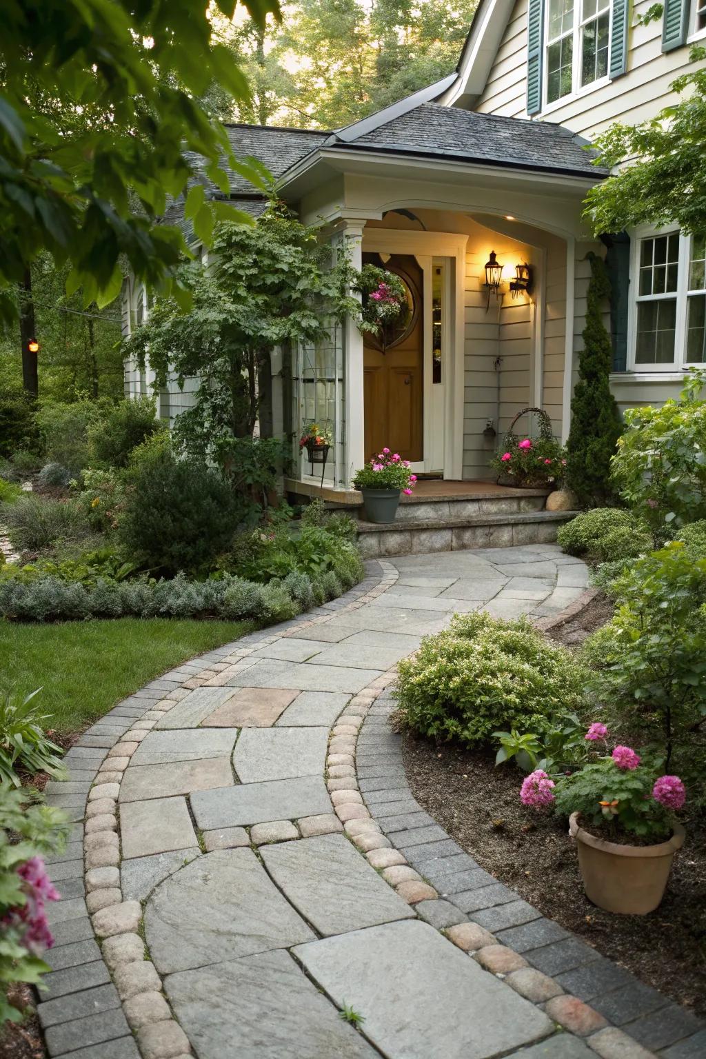 An inviting walkway encourages guests to explore your garden.