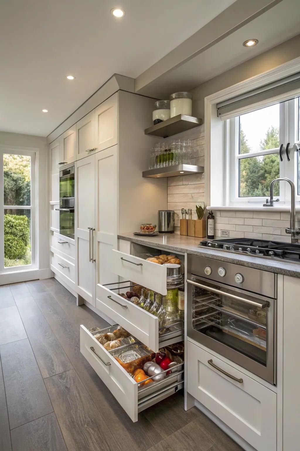 Effective storage will make your kitchen more practical.