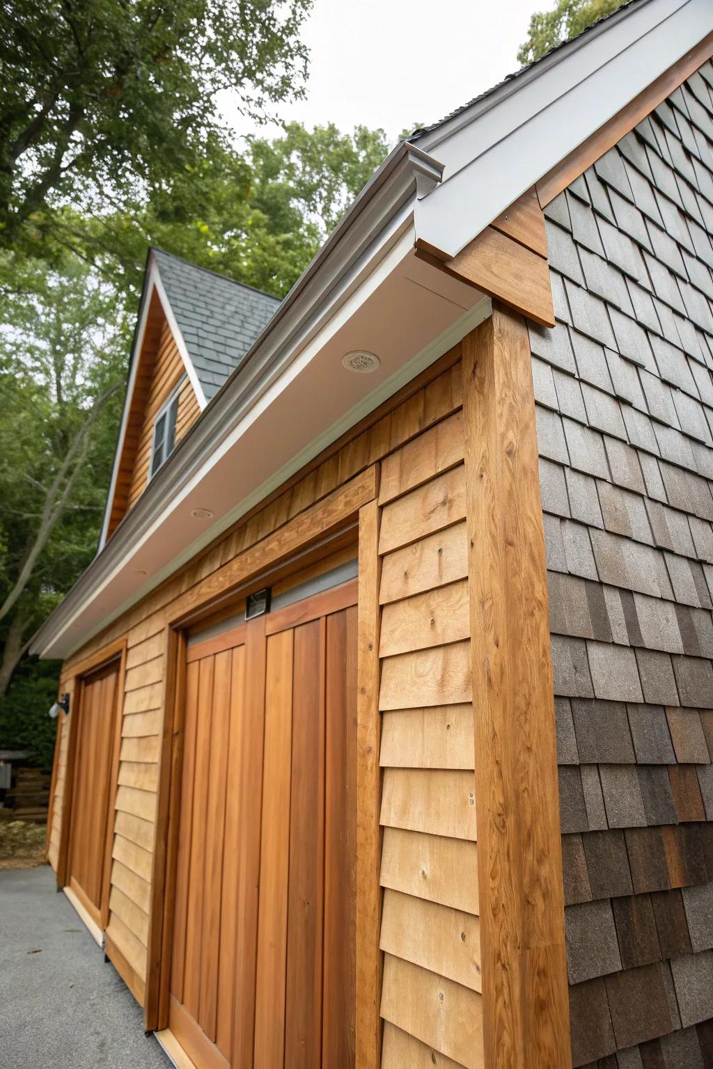 Varied cladding materials compose an appealing visual facade.