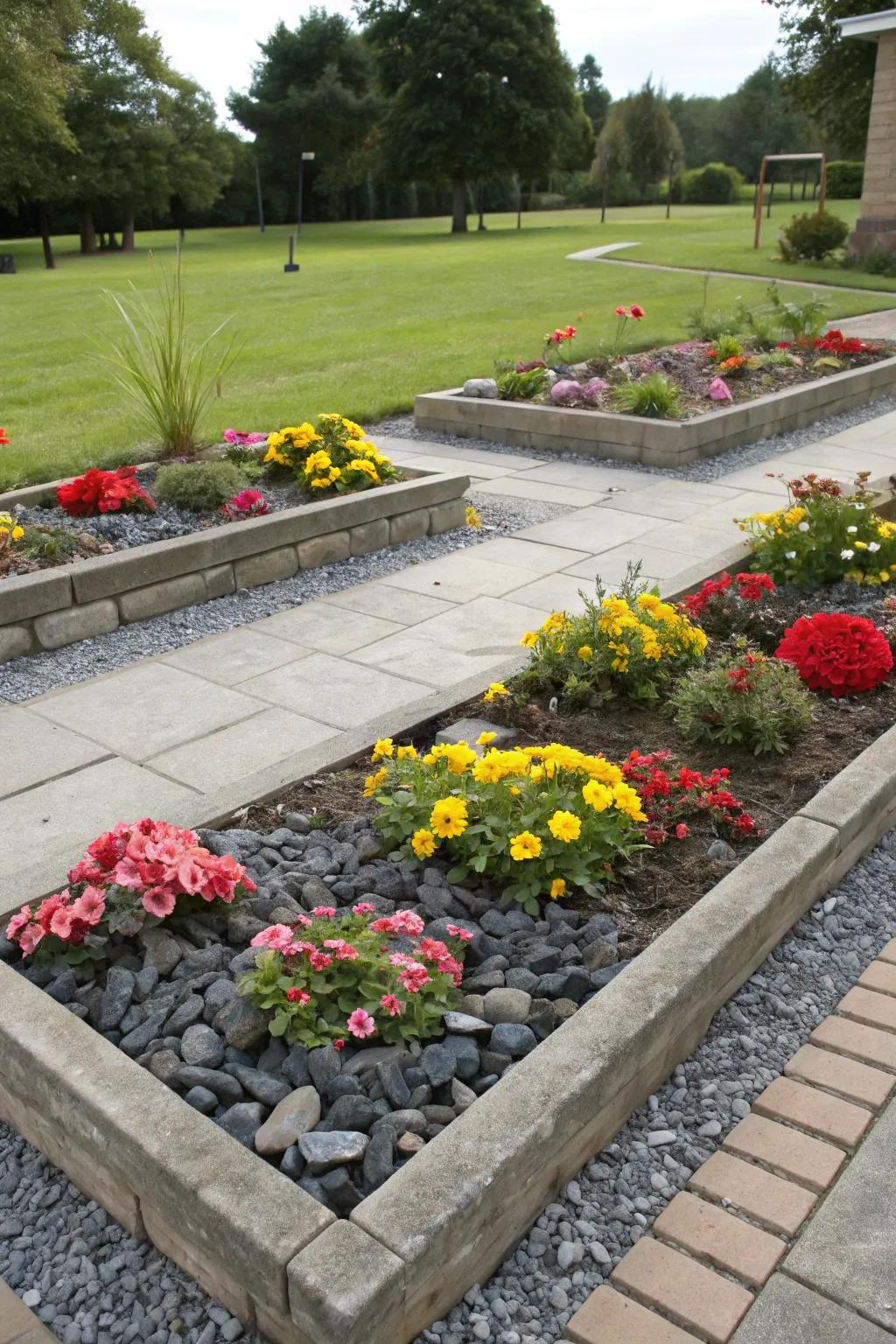 Realize defined edges in your garden with neat perimeters created from stone fragments.