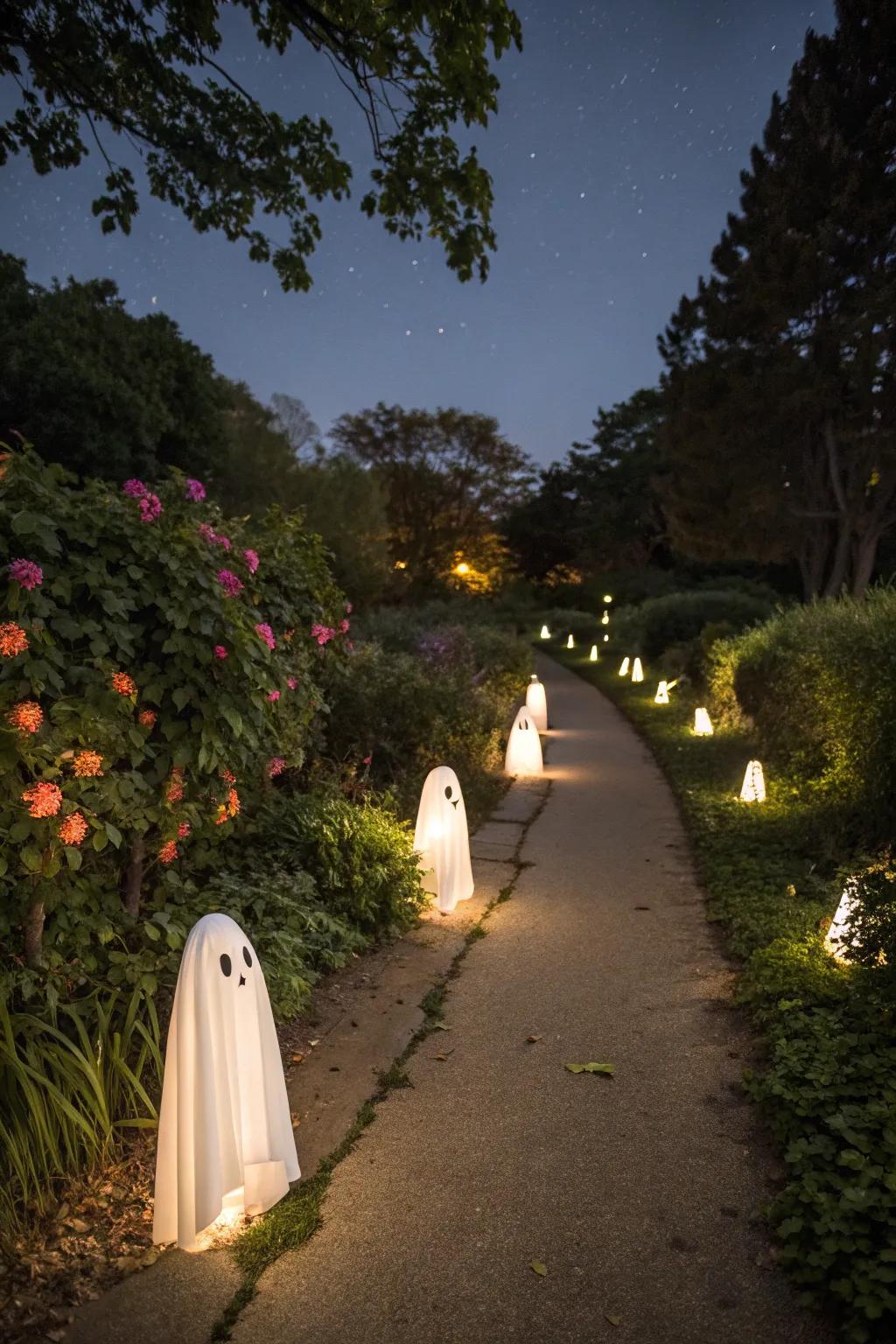 With ghostly yet beautiful specter lanterns, lead your visitors.
