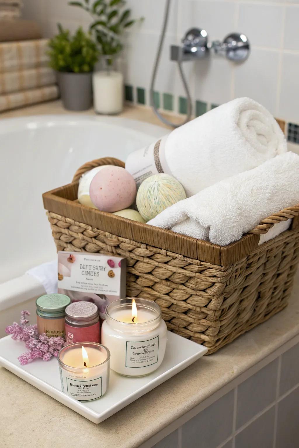 A spa-inspired gift basket designed for total serenity.