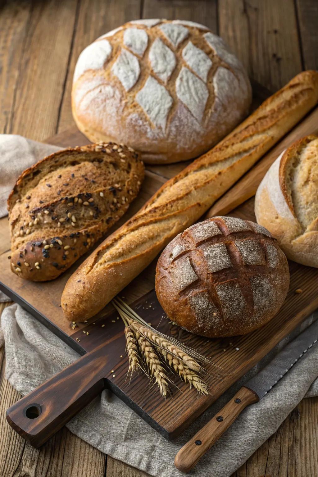 A traditional assortment of garden loaves ideal for communal enjoyment.
