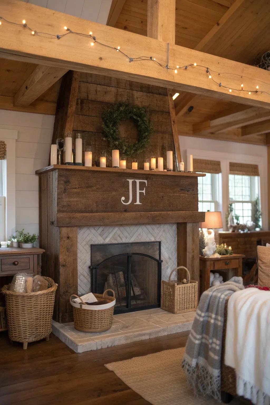 Infuse countryside charm utilizing large wooden initials.
