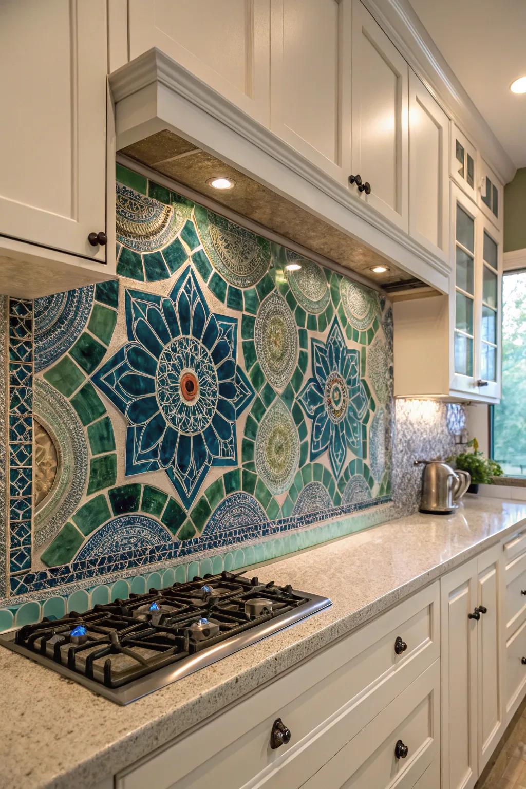 Mosaics offer a whimsical, artistic touch.