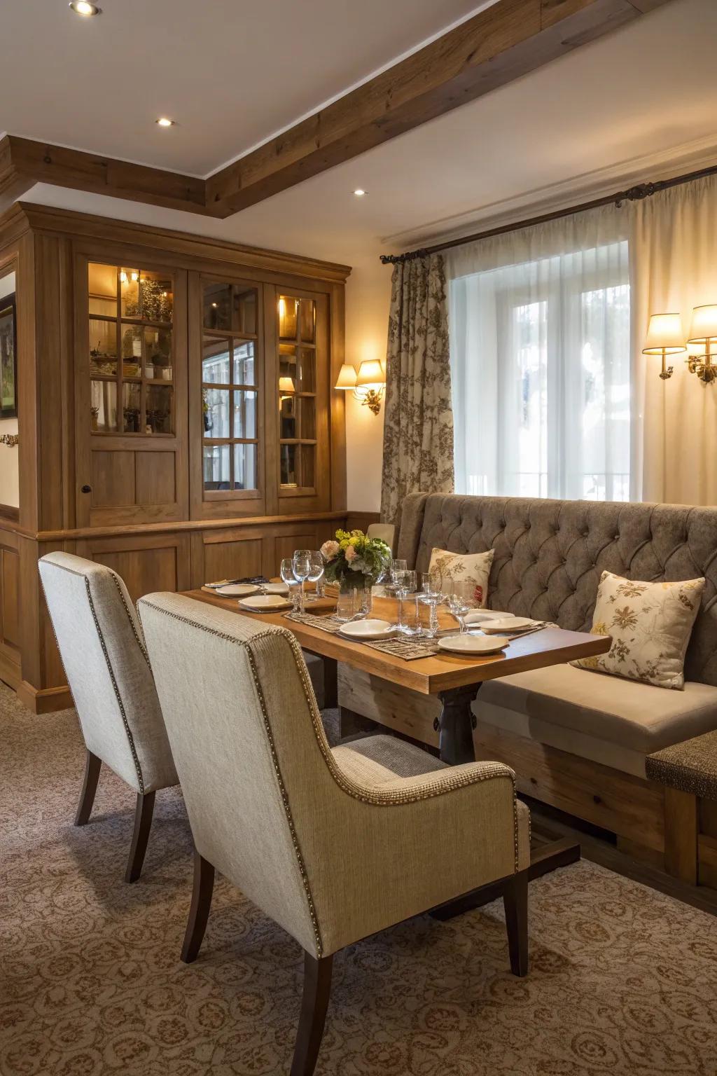 Snug chairs encourage visitors to linger and cherish the view.