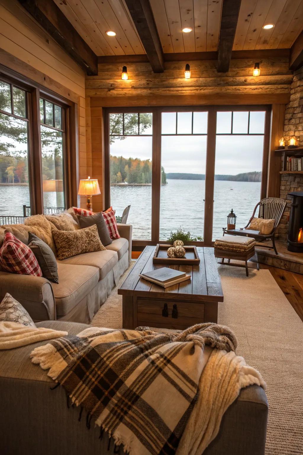 An inviting lounge setting perfect for social occasions.