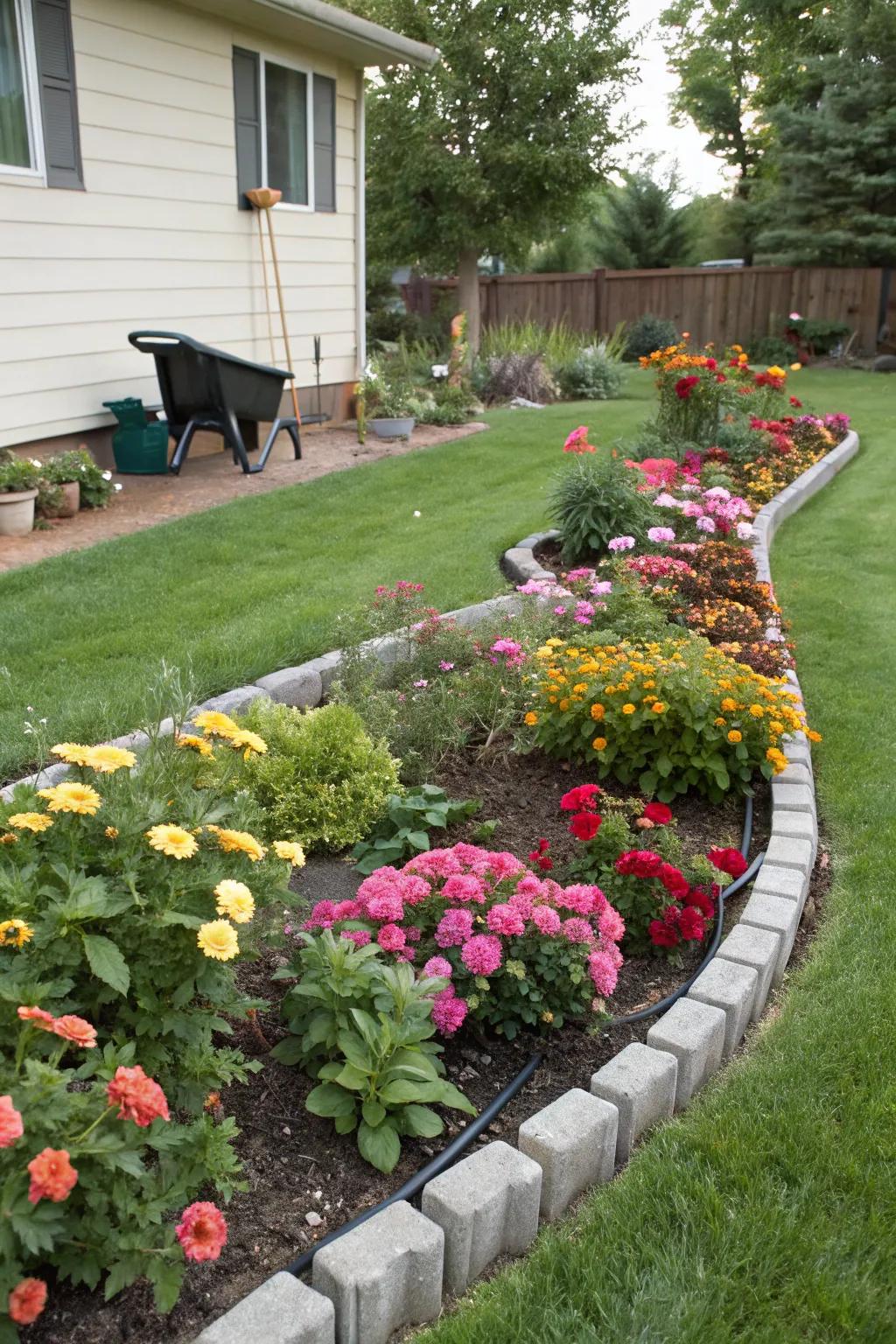 Plastic edging delivers flexibility and crisp lines to your garden.