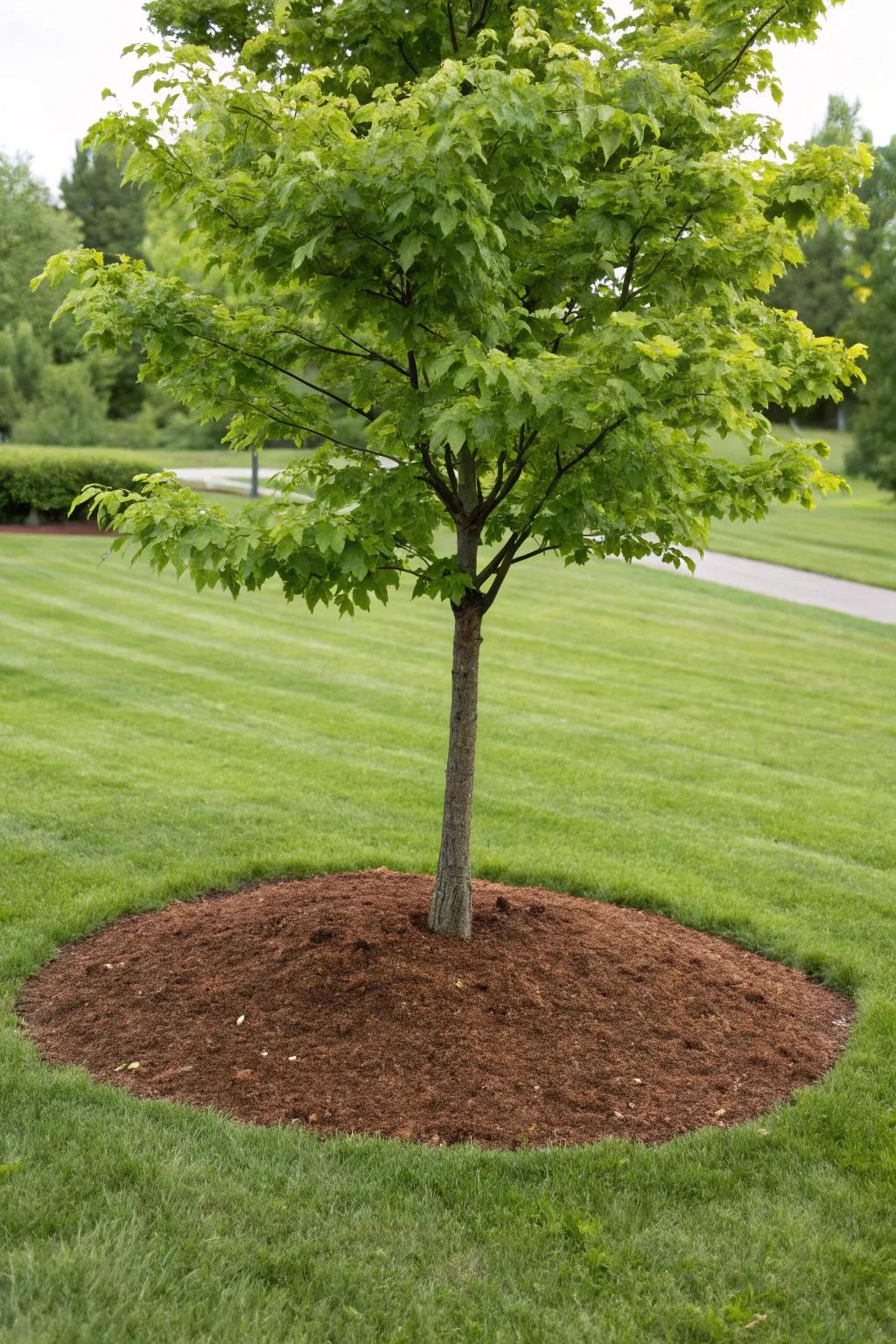 Ground covering ensures your tree looks refined and thoroughly cared for.