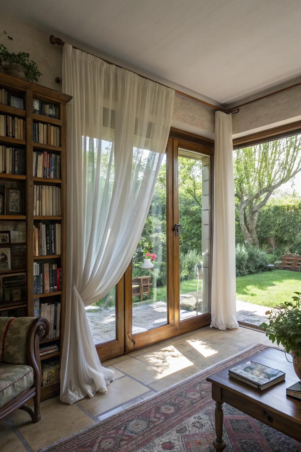 Natural illumination uplifts the room's atmosphere.