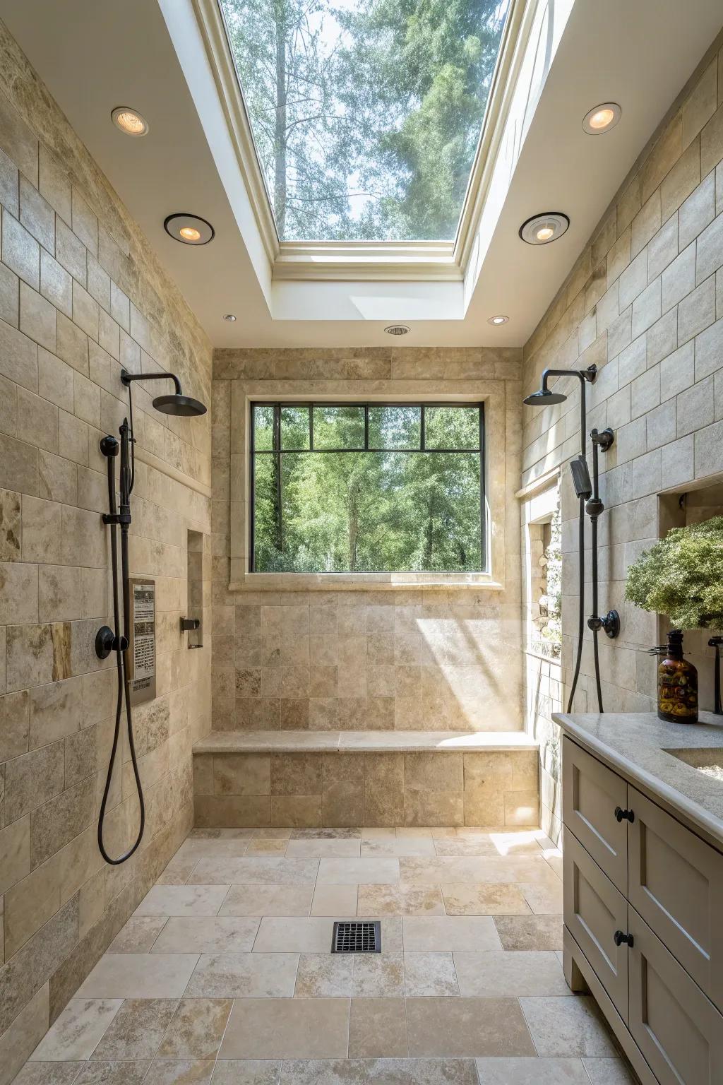 Skylights have the potential to turn your shower into a radiant haven.