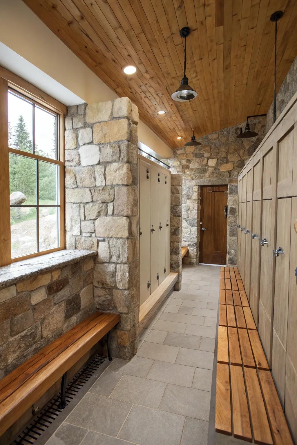 Natural accents fashion a spa-like feel.
