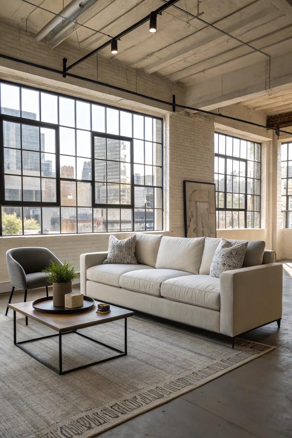 Furniture that introduces a dash of sophistication and ease to any loft.