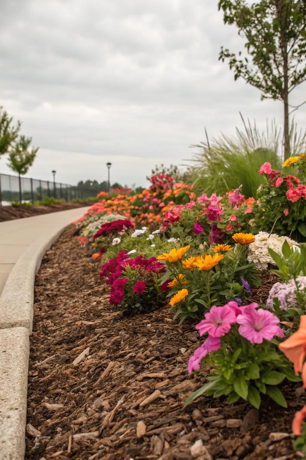 Ground cover locks in moisture and makes the garden look better.