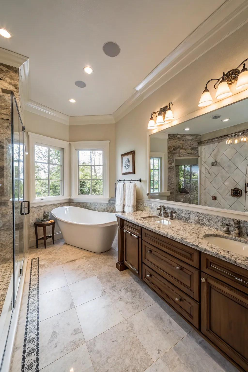 Top-quality resources like marble and granite add sophistication.