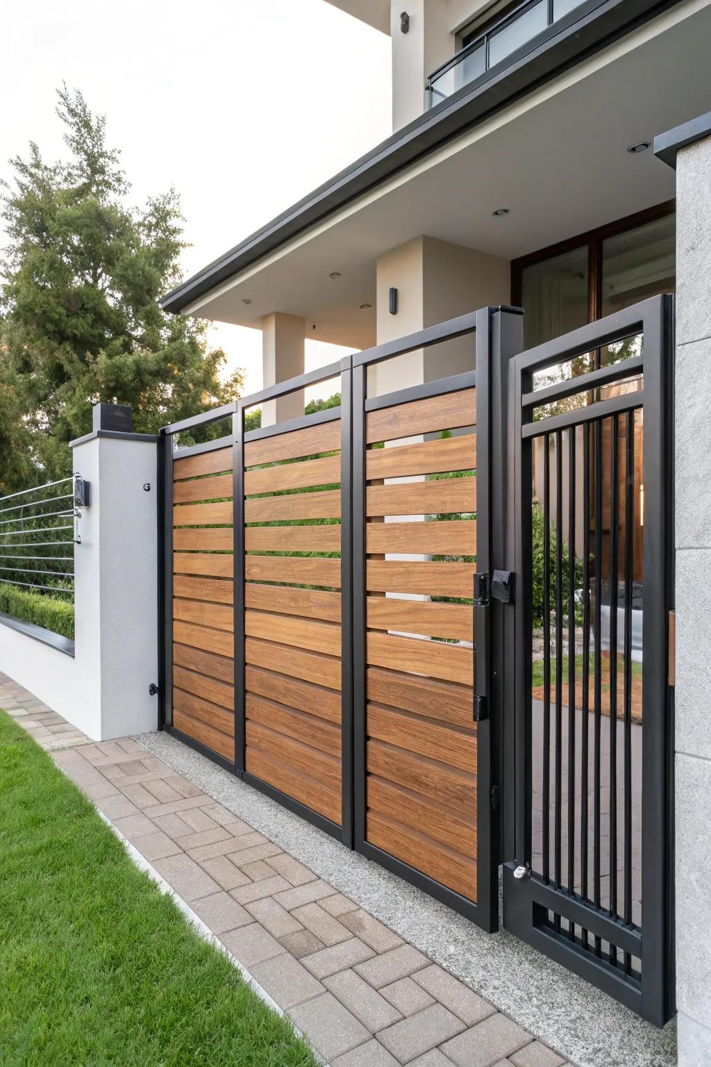 Wood and metal blend main access